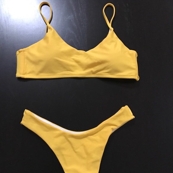 shein yellow swimsuit